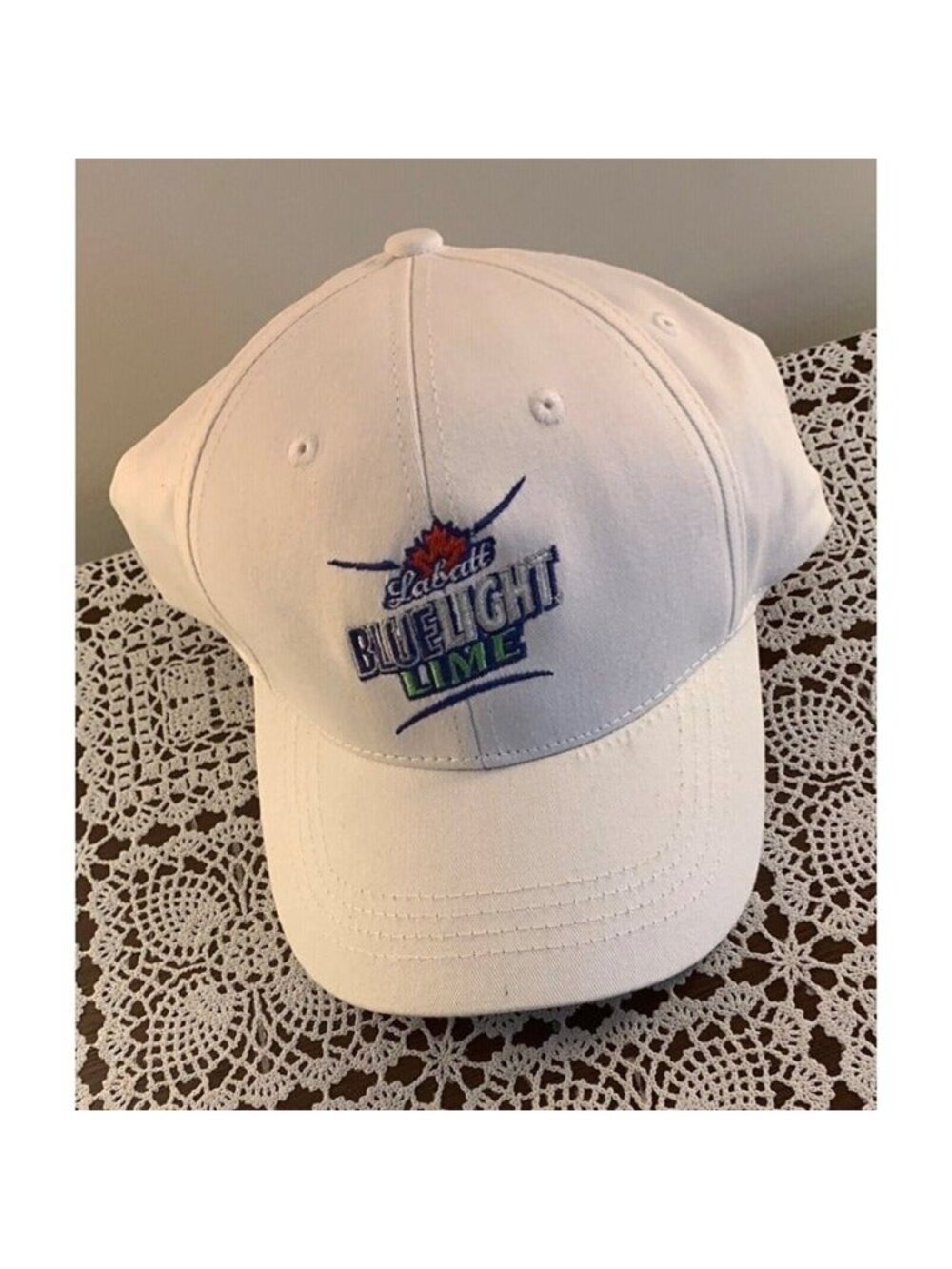 Brand New Vintage Labatt Bluelight Lime White Baseball Hat Select Design Fitted
